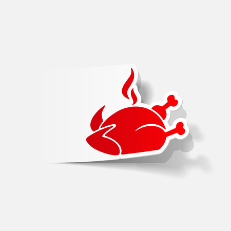 realistic design element: chickenのイラスト素材