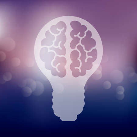 lightbulb icon on blurred background