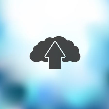 cloud icon on blurred backgroundのイラスト素材