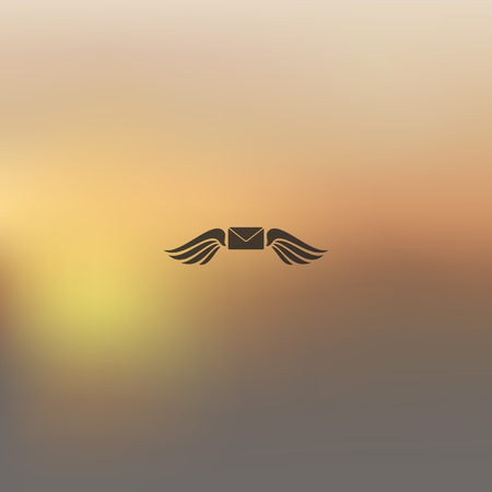 envelope icon on blurred backgroundのイラスト素材