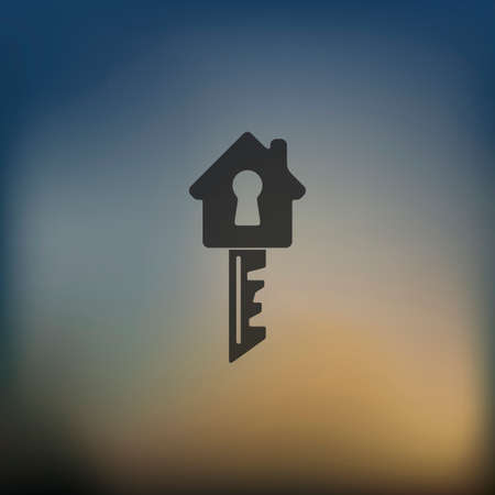 key icon on blurred backgroundのイラスト素材