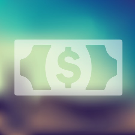 money icon on blurred backgroundのイラスト素材