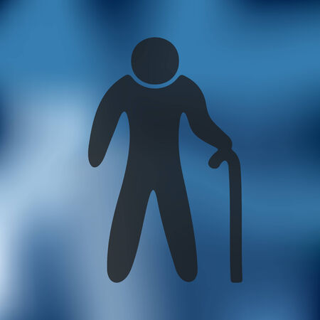 grandpa icon on blurred backgroundのイラスト素材