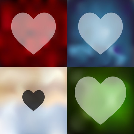 heart icon on blurred backgroundのイラスト素材