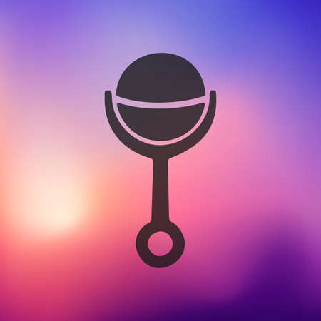 rattle icon on blurred backgroundのイラスト素材
