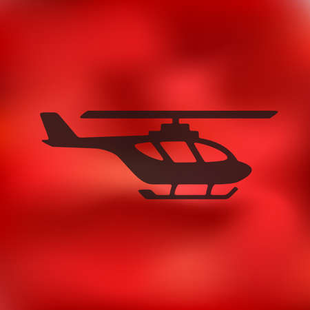 helicopter icon on blurred backgroundのイラスト素材