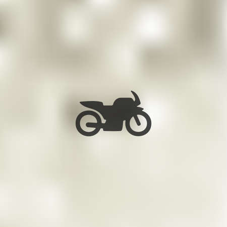 motorcycle icon on blurred background