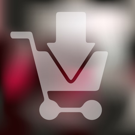 trolley icon on blurred backgroundのイラスト素材