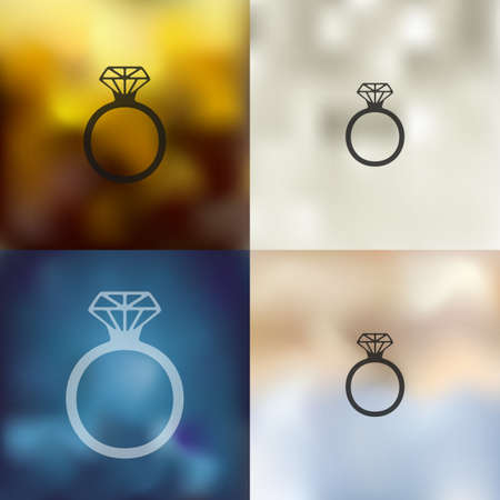 ring icon on blurred backgroundのイラスト素材