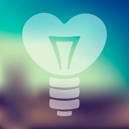lamp icon on blurred backgroundのイラスト素材