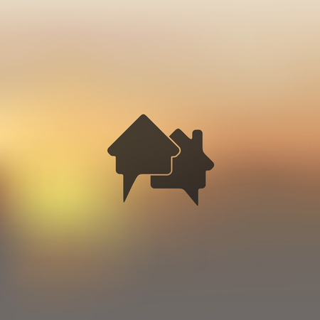 bubble icon on blurred backgroundのイラスト素材