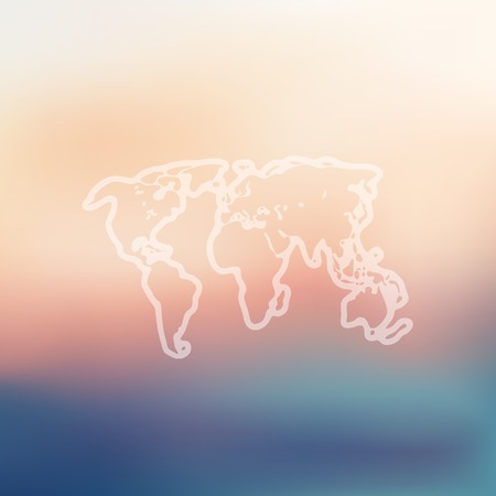 map icon on blurred backgroundのイラスト素材