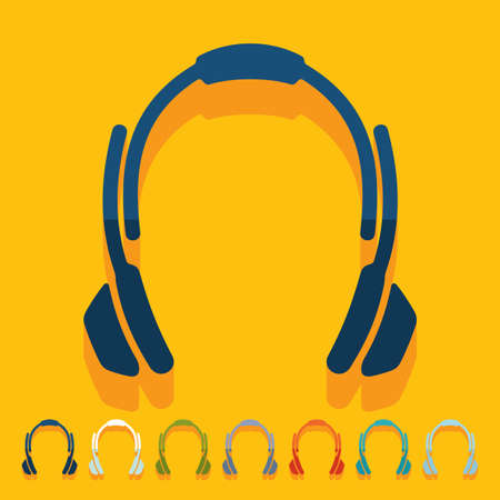 Flat design: headphonesのイラスト素材