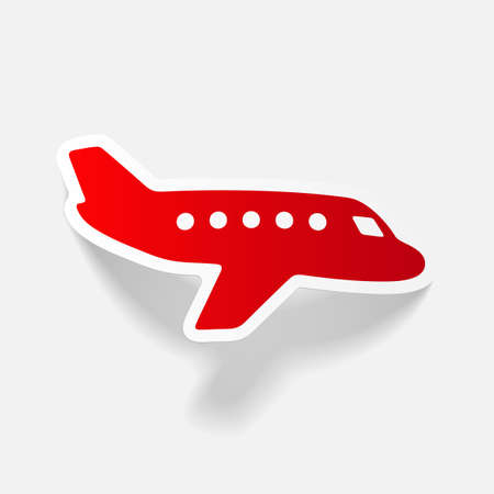 realistic design element: planeのイラスト素材