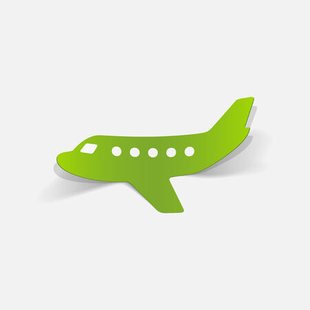 realistic design element: planeのイラスト素材