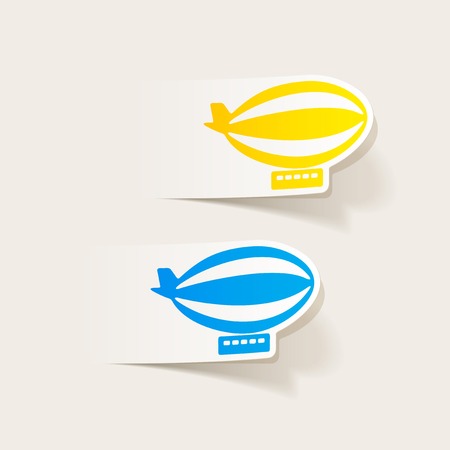 realistic design element: airshipのイラスト素材