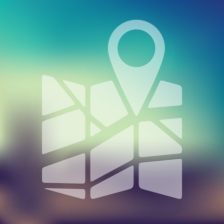 navigator icon on blurred backgroundのイラスト素材