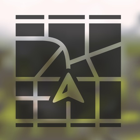 navigator icon on blurred backgroundのイラスト素材
