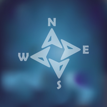 compass icon on blurred backgroundのイラスト素材