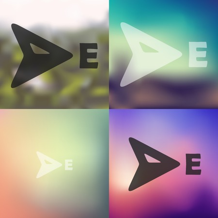 compass icon on blurred backgroundのイラスト素材