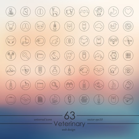 Set of veterinary iconsのイラスト素材