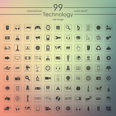 Set of technology iconsのイラスト素材
