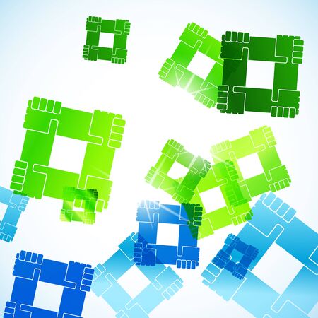 abstract background: handshakeのイラスト素材