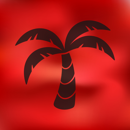palm icon on blurred backgroundのイラスト素材