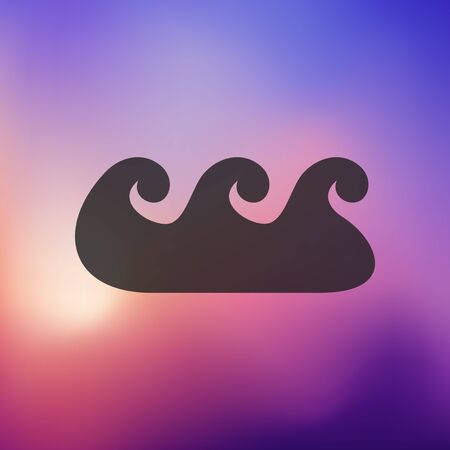 wave icon on blurred backgroundのイラスト素材