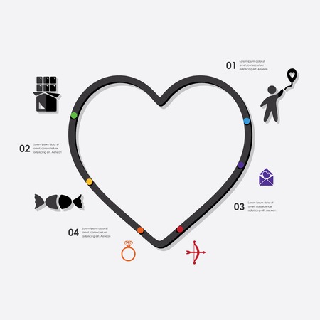 Valentine's Day infographicのイラスト素材
