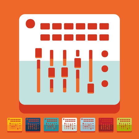 Flat design: mixer controllerのイラスト素材