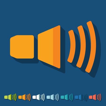 Flat design: sound onのイラスト素材