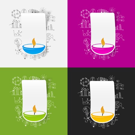 Drawing business formulas: lampのイラスト素材