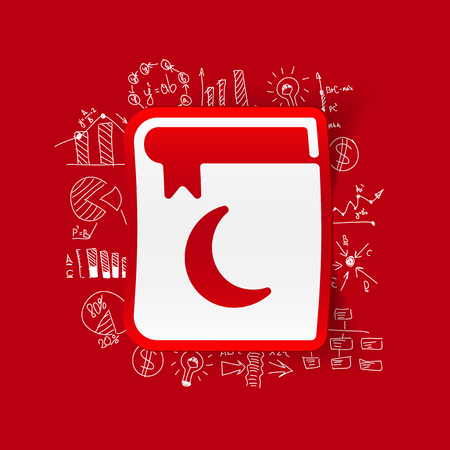 Drawing business formulas: koranのイラスト素材