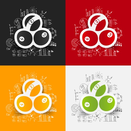 Drawing business formulas: billiardsのイラスト素材