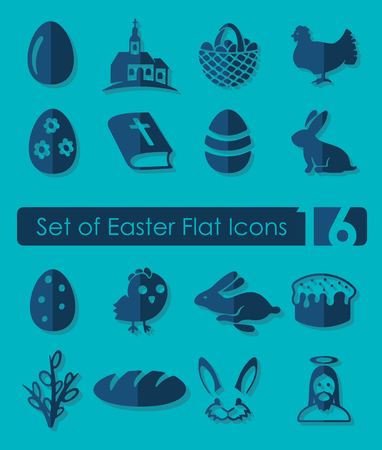 Set of easter iconsのイラスト素材