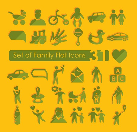 Set of family iconsのイラスト素材