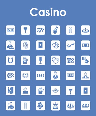 Set of casino simple iconsのイラスト素材