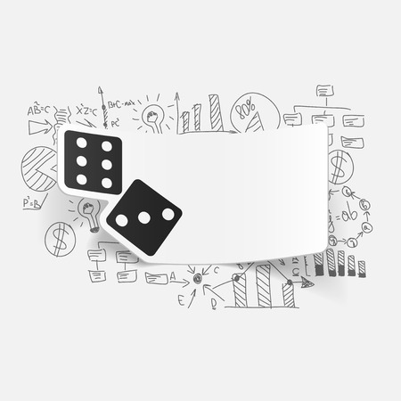 Drawing business formulas: diceのイラスト素材