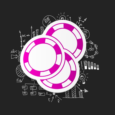 Drawing business formulas: casino chipsのイラスト素材