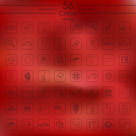 Set of crime iconsのイラスト素材