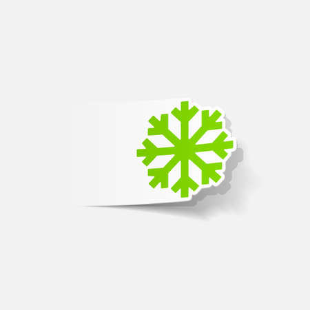 realistic design element: snowflakeのイラスト素材
