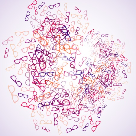 abstract background: glassesのイラスト素材