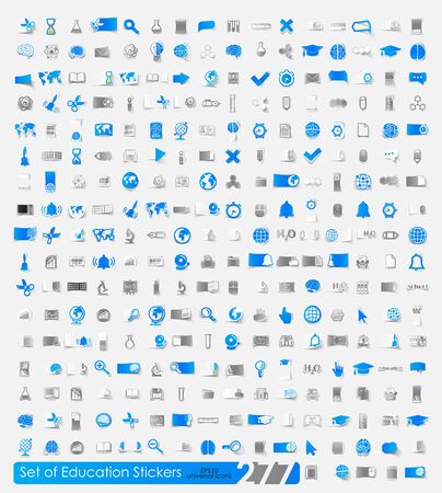 Set of education stickersのイラスト素材