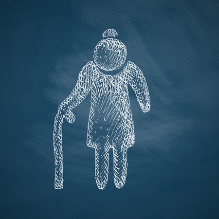 grandma iconのイラスト素材