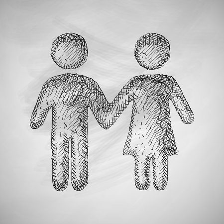 couple in love iconのイラスト素材