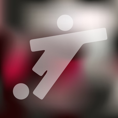 football player icon on blurred backgroundのイラスト素材