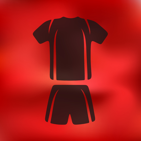 football clothing icon on blurred backgroundのイラスト素材