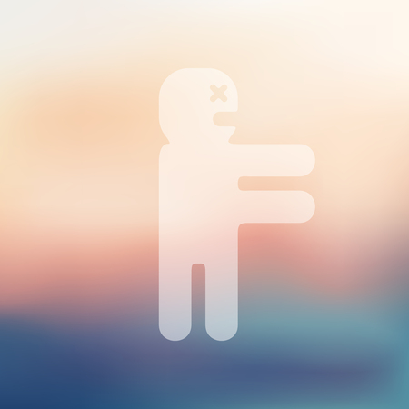 zombie icon on blurred backgroundのイラスト素材