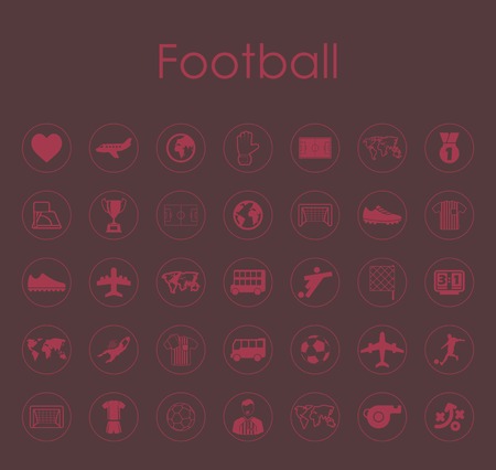 Set of football simple iconsのイラスト素材